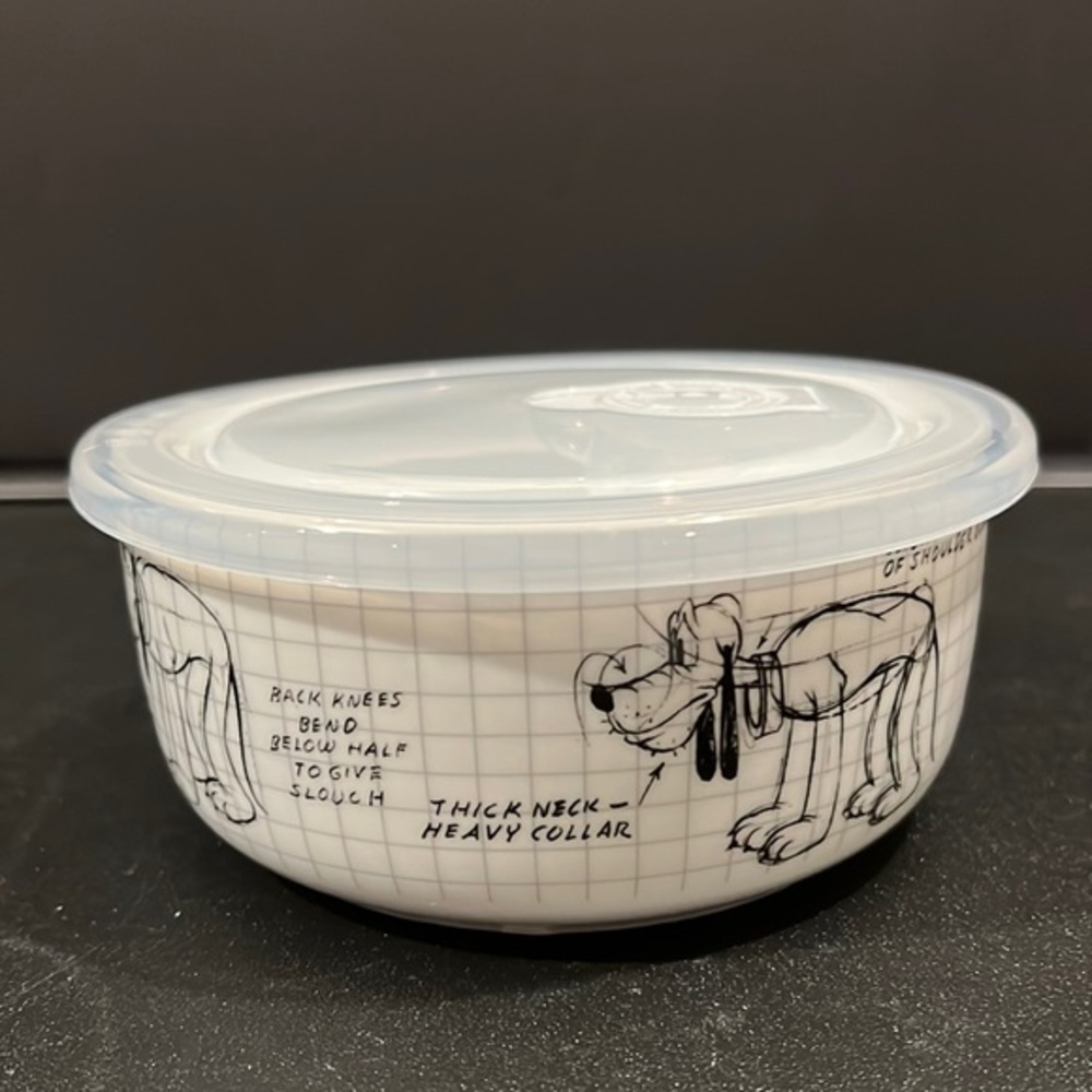 Goofy Sketchbook Ceramic Covered Bowl